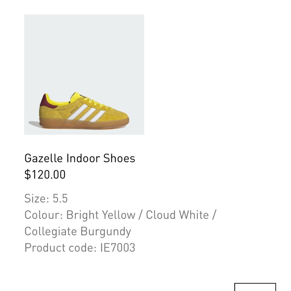 Addidas gazelle indoor shoes